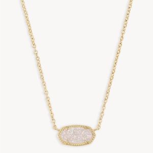 Kendra Scott Elisa gold pendant in iridescent drusy